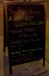 Gluten-Free Food at The Bards