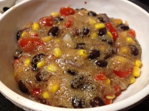 Amaranth and Black Bean Salad in bowl